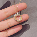 [⭐JeweliWhal]TRINITY NECKLACE GOLD  DIAMONDS