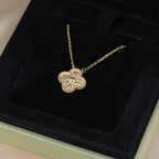 [⭐JeweliWhal]CLOVER 15MM  BRONZING NECKLACE