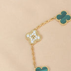 [⭐JeweliWhal] CLOVER 5 MOTIF MALACHITE BRACELET COLLECTION