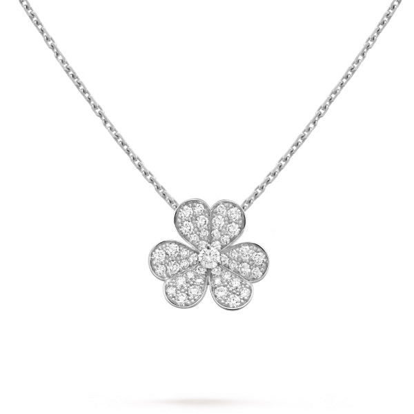 [⭐JeweliWhal]CLOVER DIAMOND NECKLACE SILVER