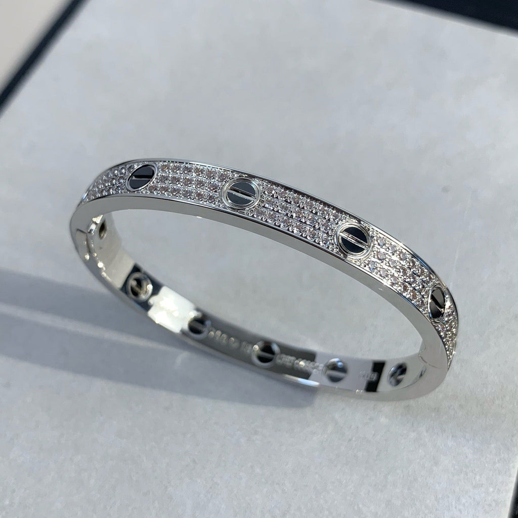 [⭐JeweliWhal]LOVE BRACELET 6.1MM DIAMOND-PAVED CERAMIC