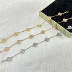 [⭐JeweliWhal]クローバー 6モチーフ ダイヤモンドブレスレット