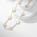 [⭐JeweliWhal]CLOVER 10 MOTIFS WHITE MOTHER OF PEARL NECKLACE