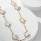 [⭐JeweliWhal]CLOVER 10 MOTIFS WHITE MOTHER OF PEARL NECKLACE