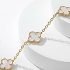 [⭐JeweliWhal]CLOVER 10 MOTIFS WHITE MOTHER OF PEARL NECKLACE