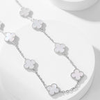 [⭐JeweliWhal]CLOVER 10 MOTIFS WHITE MOTHER OF PEARL NECKLACE