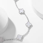 [⭐JeweliWhal]CLOVER 10 MOTIFS WHITE MOTHER OF PEARL NECKLACE
