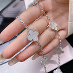 [⭐JeweliWhal]CLOVER 10 MOTIFS WHITE MOTHER OF PEARL NECKLACE
