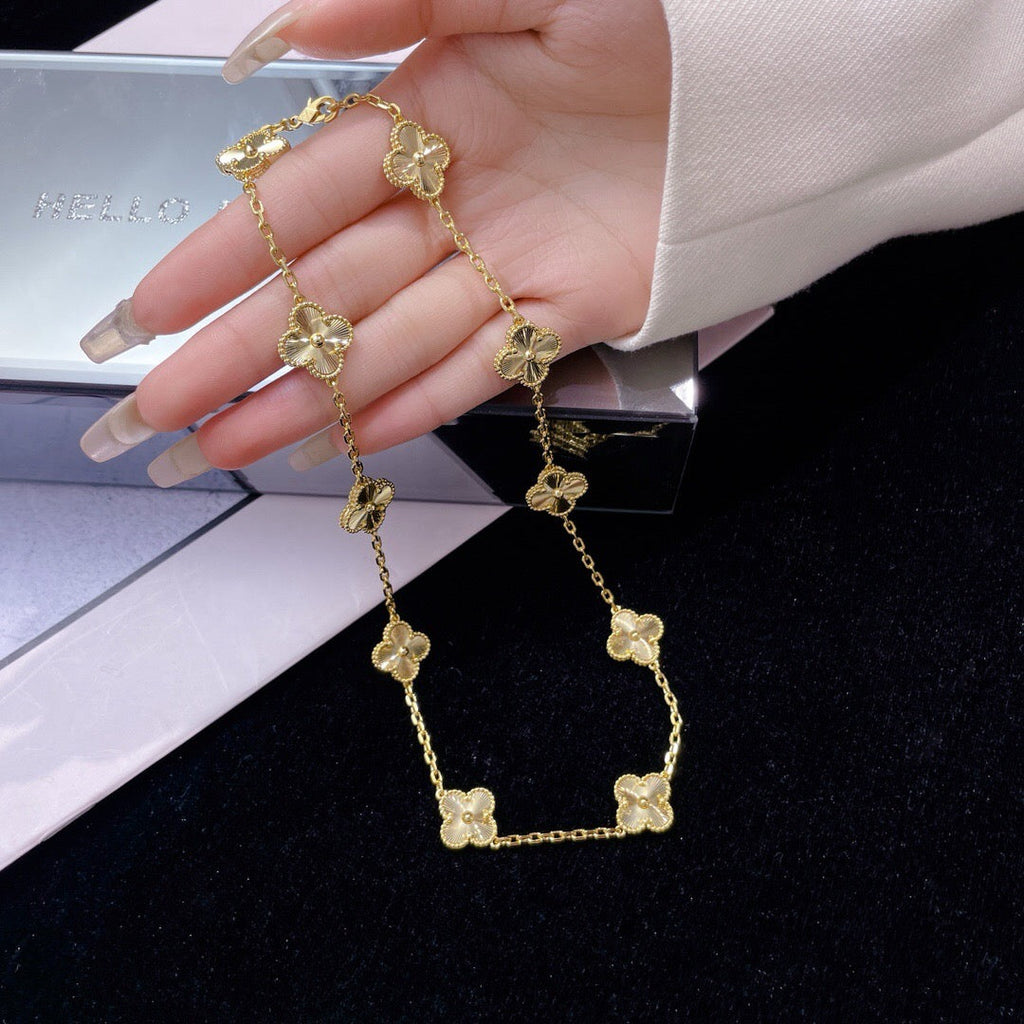 [⭐JeweliWhal]CLOVER 10 MOTIFS LASER NECKLACE