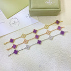 [⭐JeweliWhal] CLOVER 5 MOTIF VIOLET BRACELET COLLECTION