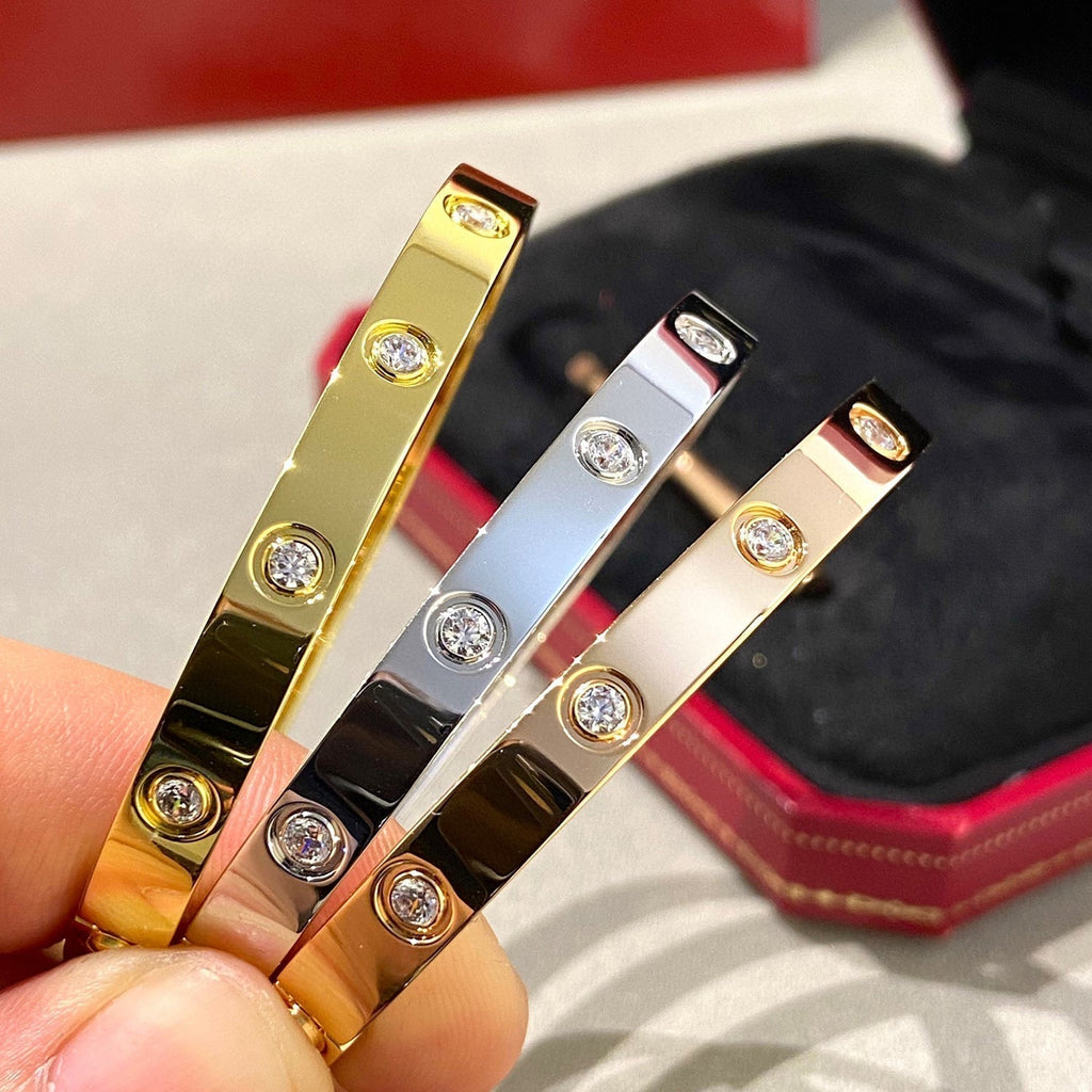 [⭐JeweliWhal]LOVE BRACELET 6.1MM 10 DIAMONDS