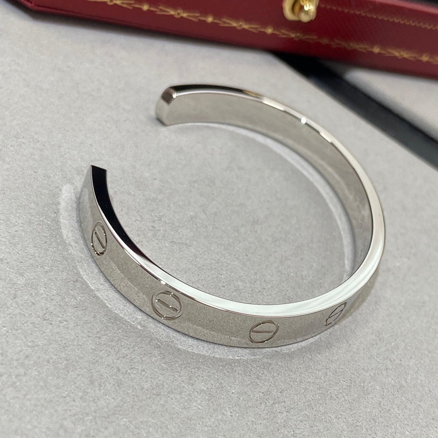 [⭐JeweliWhal]LOVE BRACELET 6.1MM 1 DIAMOND OPEN CUFF