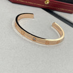 [⭐JeweliWhal]LOVE BRACELET 6.1MM 1 DIAMOND OPEN CUFF