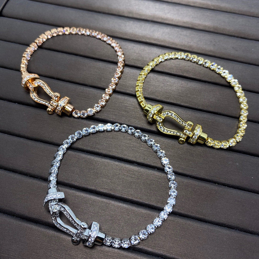 [⭐JeweliWhal]FORCE  HORSESHOE  DIAMOND TENNIS BRACELET