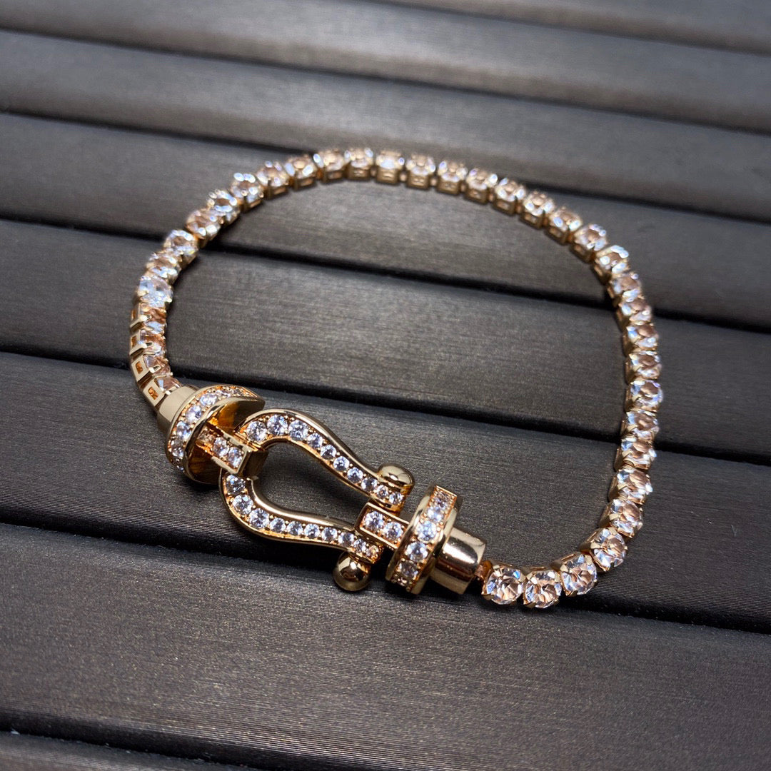 [⭐JeweliWhal]FORCE  HORSESHOE  DIAMOND TENNIS BRACELET