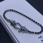 [⭐JeweliWhal]FORCE  LARGE HORSESHOE FULL DIAMOND TENNIS BRACELET