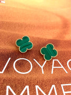 [⭐JeweliWhal] CLOVER LARGE (20mm) 1 MOTIFS GREENER MOP STUD EARRINGS