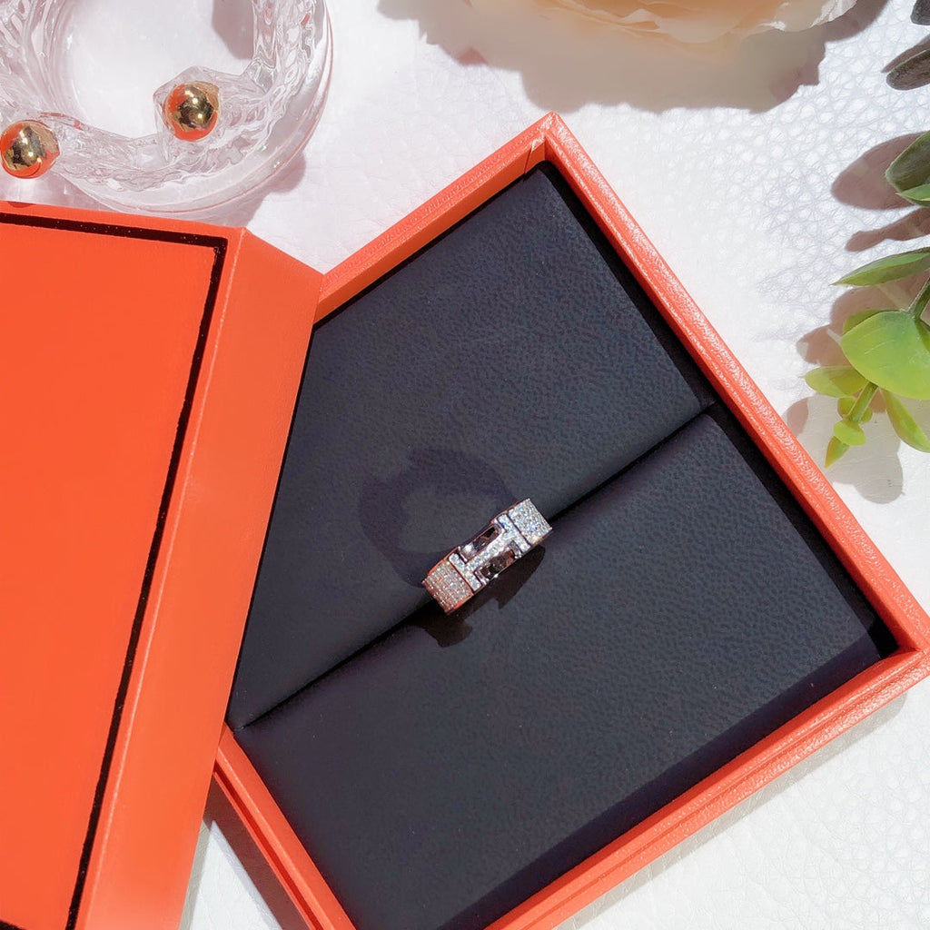 [⭐JeweliWhal]Hリング フルダイヤモンド