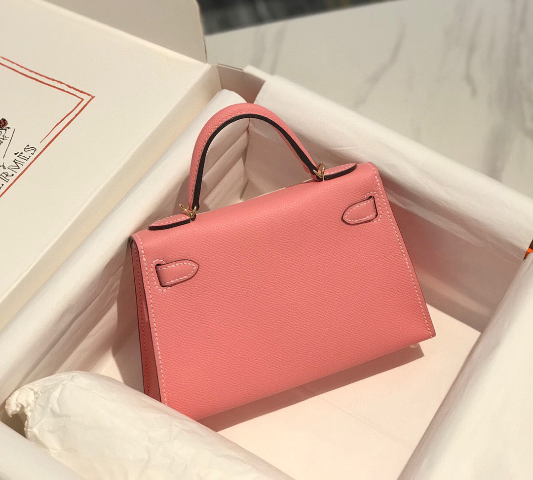 HM ケリー ミニ 20 ピンク エプソムゴールド ハードウェア