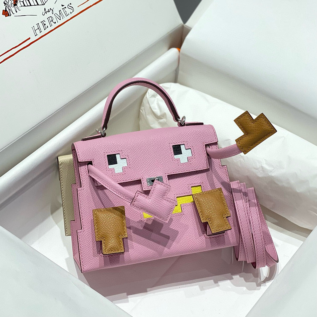 ケリードール ピクト ミニ 18 ピンク ミックスブラウン カーフスキン