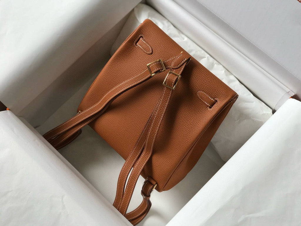 ケリーアド 22 トーゴ バックパック（ブラウンカーフスキン、ゴールド金具）