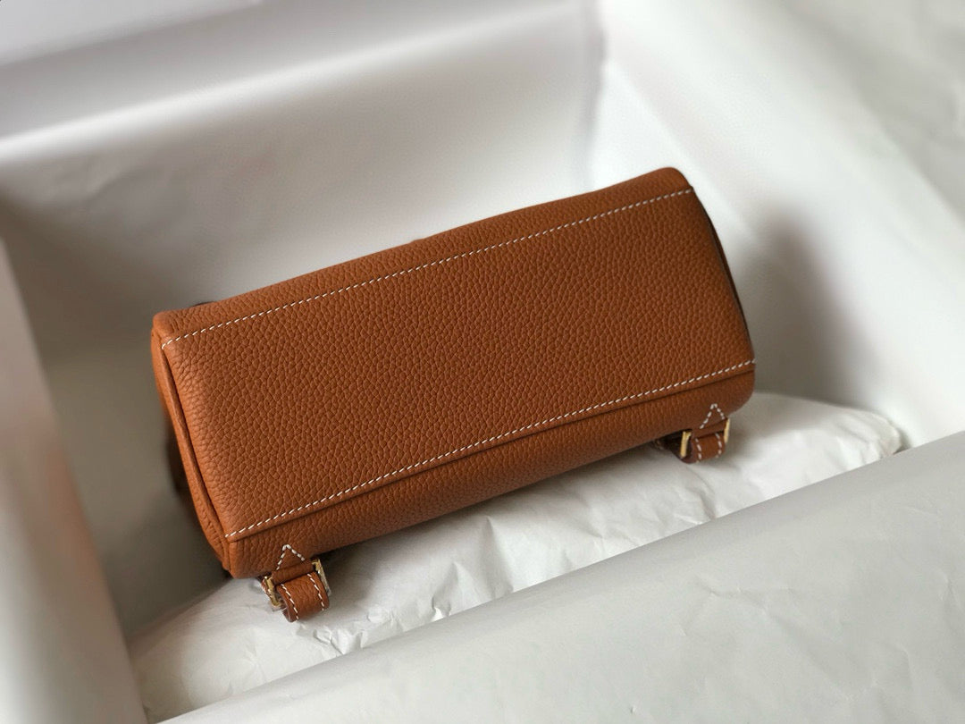 ケリーアド 22 トーゴ バックパック（ブラウンカーフスキン、ゴールド金具）