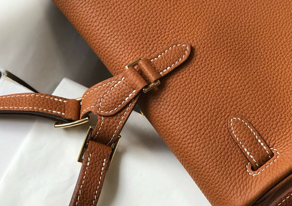 ケリーアド 22 トーゴ バックパック（ブラウンカーフスキン、ゴールド金具）