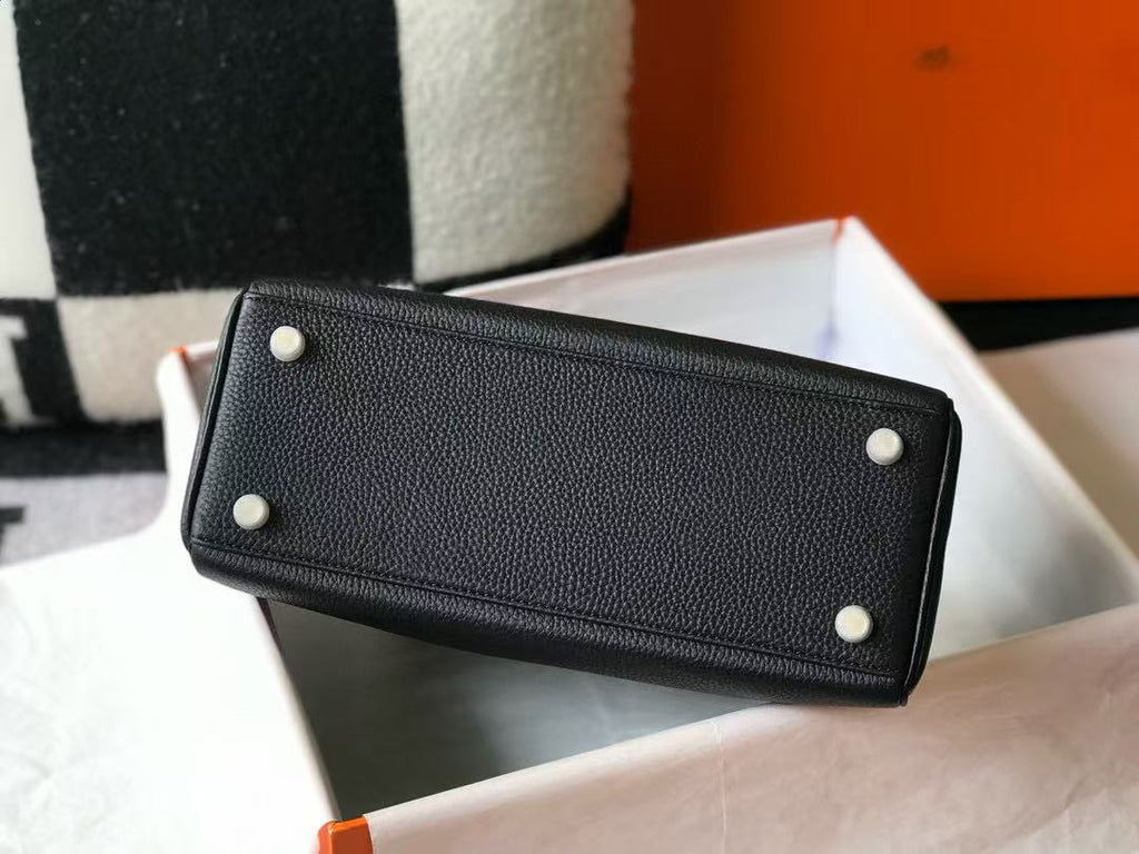 HM ケリーバッグ 28インチ ブラック トーゴレザー ゴールド金具