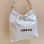 CC ホーボーバッグ 37 ホワイト CC ブラック ラムスキン ゴールド金具