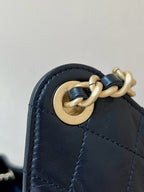 CC 25 ハンドバッグ（ブラック、40グレインカーフスキン、ゴールド金具）