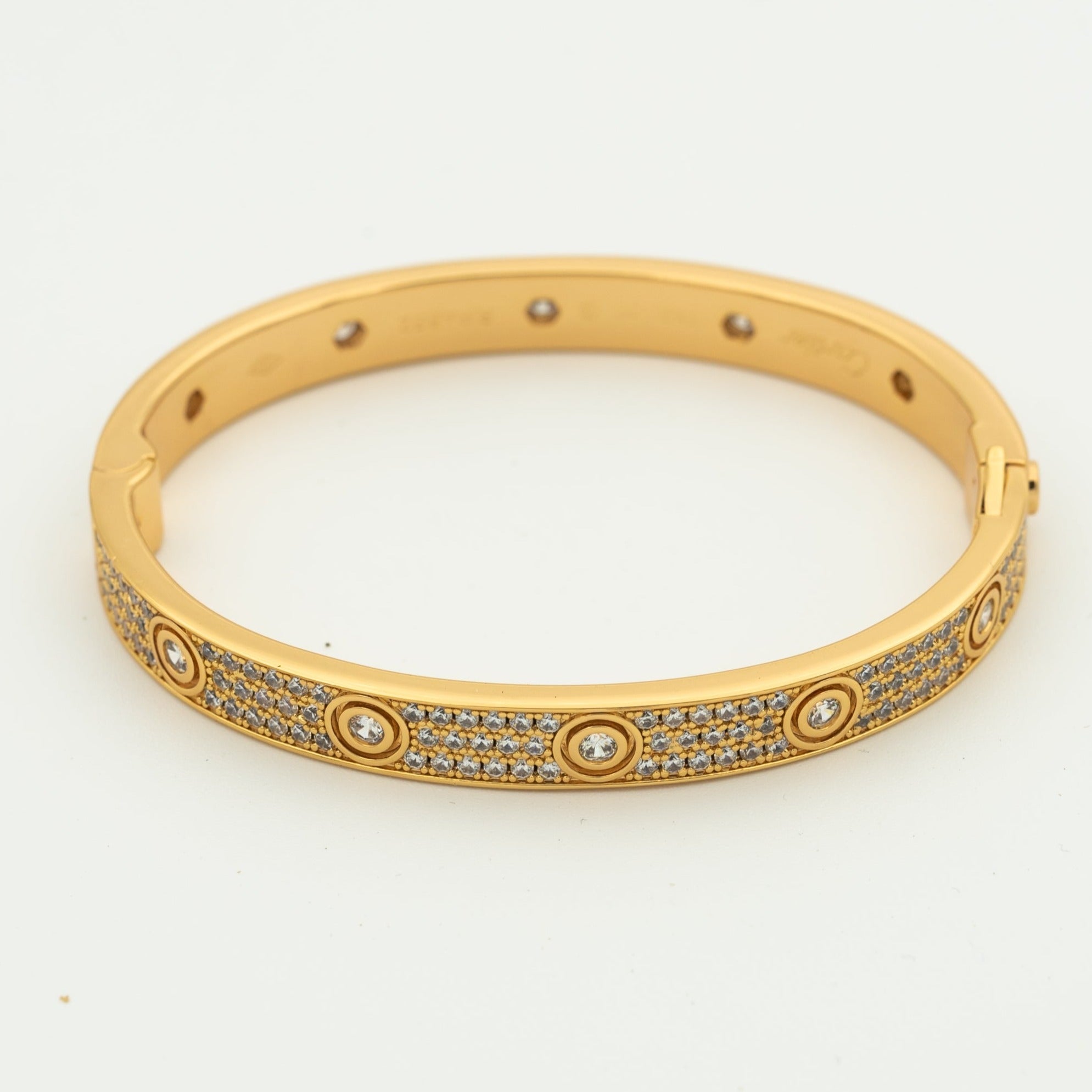 [⭐JeweliWhal]LOVE BRACELET 6.1MM DIAMOND-PAVED 10 BIG DIAMONDS