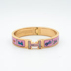 [⭐JeweliWhal]H PINK GOLD BRACELET PINK CERAMIC
