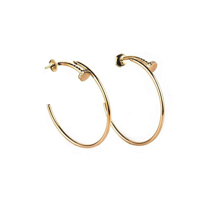 [⭐JeweliWhal]JUSTE EARRINGS GOLD DIAMONDS 1.8MM
