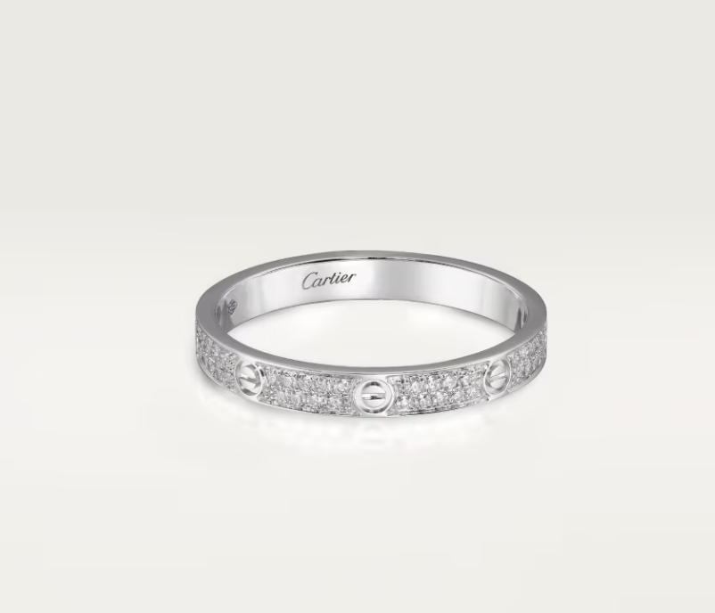 [⭐JeweliWhal]LOVE RING 2.6mm幅 フルダイヤモンドリング シルバー