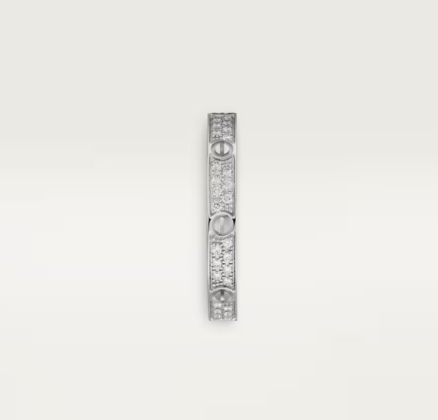 [⭐JeweliWhal]LOVE RING 2.6mm幅 フルダイヤモンドリング シルバー
