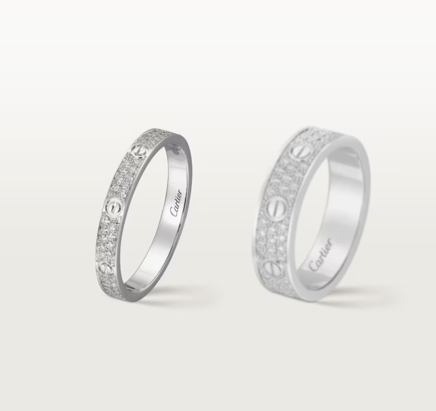 [⭐JeweliWhal]LOVE RING 2.6mm幅 フルダイヤモンドリング シルバー