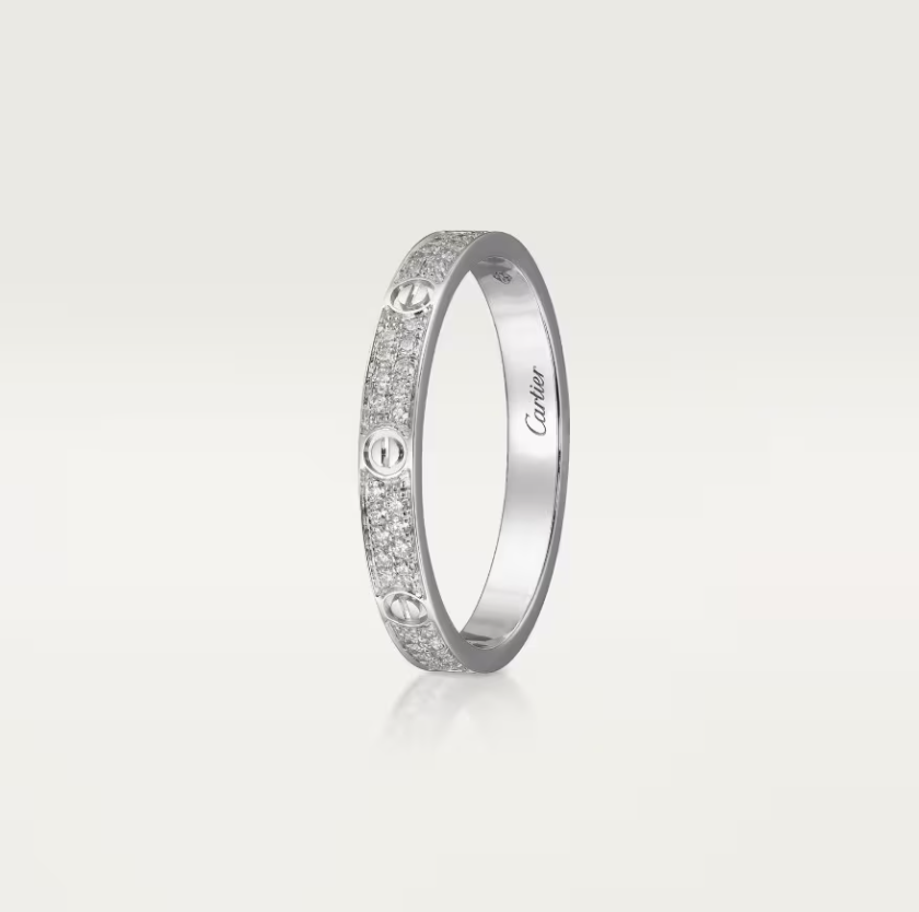 [⭐JeweliWhal]LOVE RING 2.6mm幅 フルダイヤモンドリング シルバー