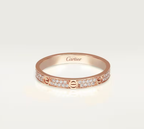 [⭐JeweliWhal]LOVE RING 2.6mm-wide full-diamond ring Rose Gold