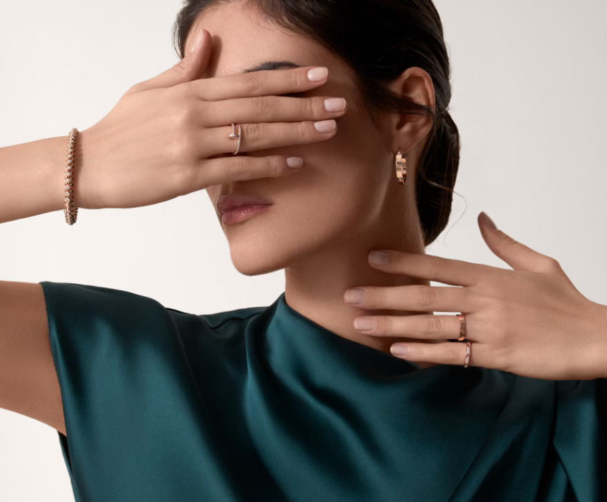 [⭐JeweliWhal]LOVE RING 2.6mm幅 フルダイヤモンドリング ローズゴールド