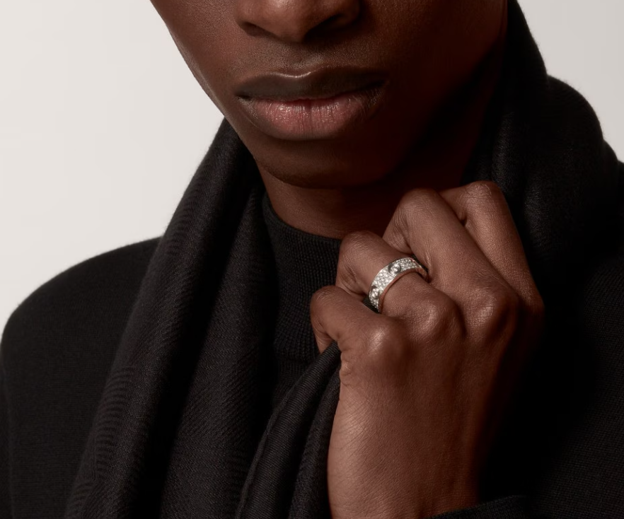 [⭐JeweliWhal]ラブリング 6.5mm フルダイヤモンド 6つのメジャーダイヤモンド シルバー