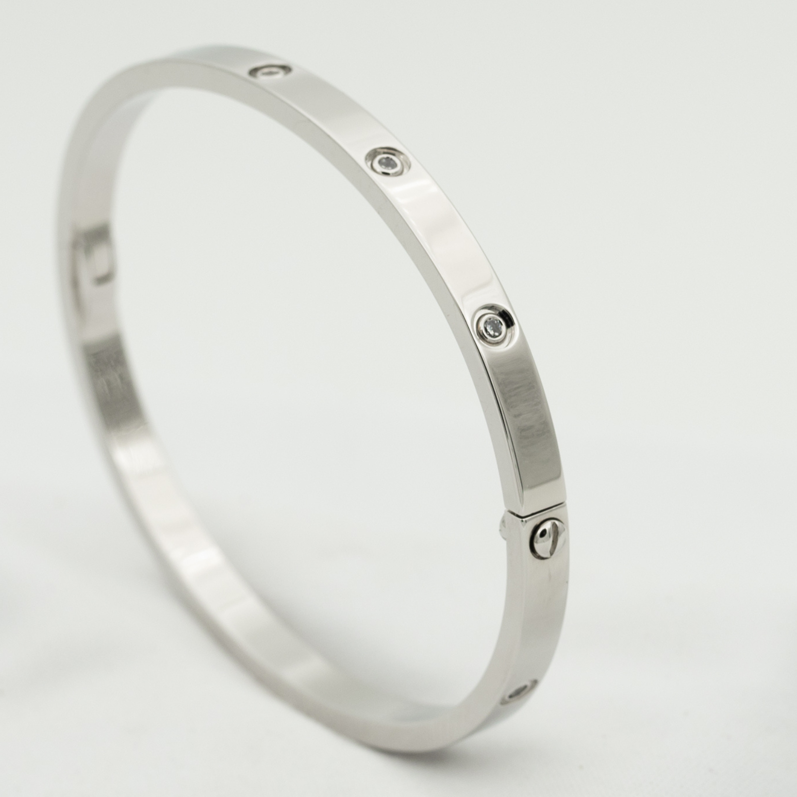 [⭐JeweliWhal]LOVE BRACELET 3.65MM 10 DIAMONDS