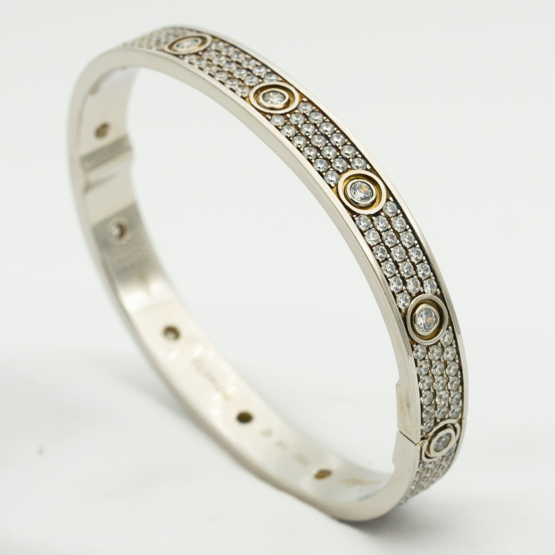 [⭐JeweliWhal]LOVE BRACELET 6.1MM DIAMOND-PAVED 10 BIG DIAMONDS