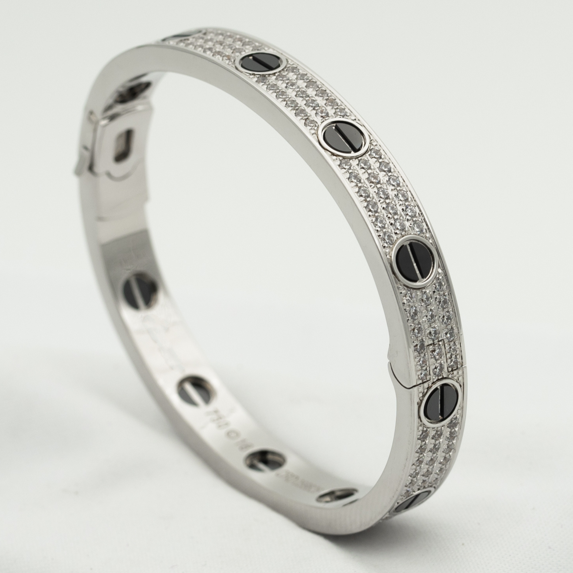 [⭐JeweliWhal]LOVE BRACELET 6.1MM DIAMOND-PAVED CERAMIC