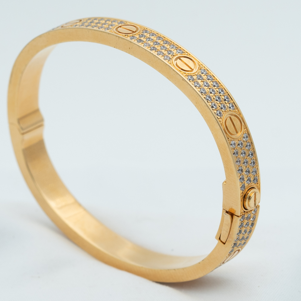 [⭐JeweliWhal]LOVE BRACELET 6.1MM DIAMOND-PAVED