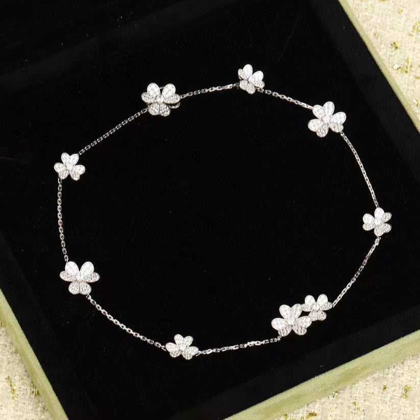 [⭐JeweliWhal]FRIVOLE SILVER 9 FLOWERS NECKLACE