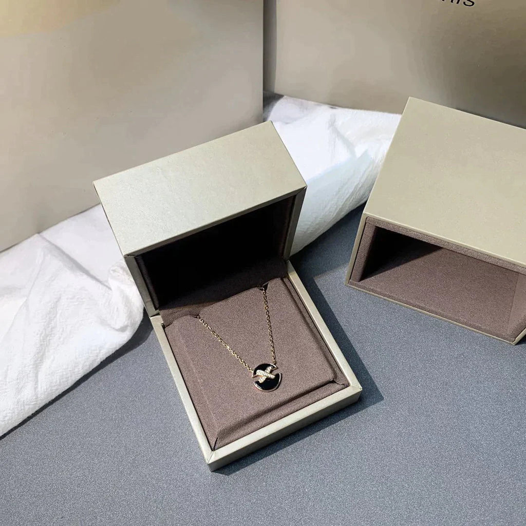 [⭐JeweliWhal]JEUX DE ROSE GOLD DIAMOND NECKLACE