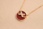 [⭐JeweliWhal]JEUX DE ROSE GOLD DIAMOND NECKLACE