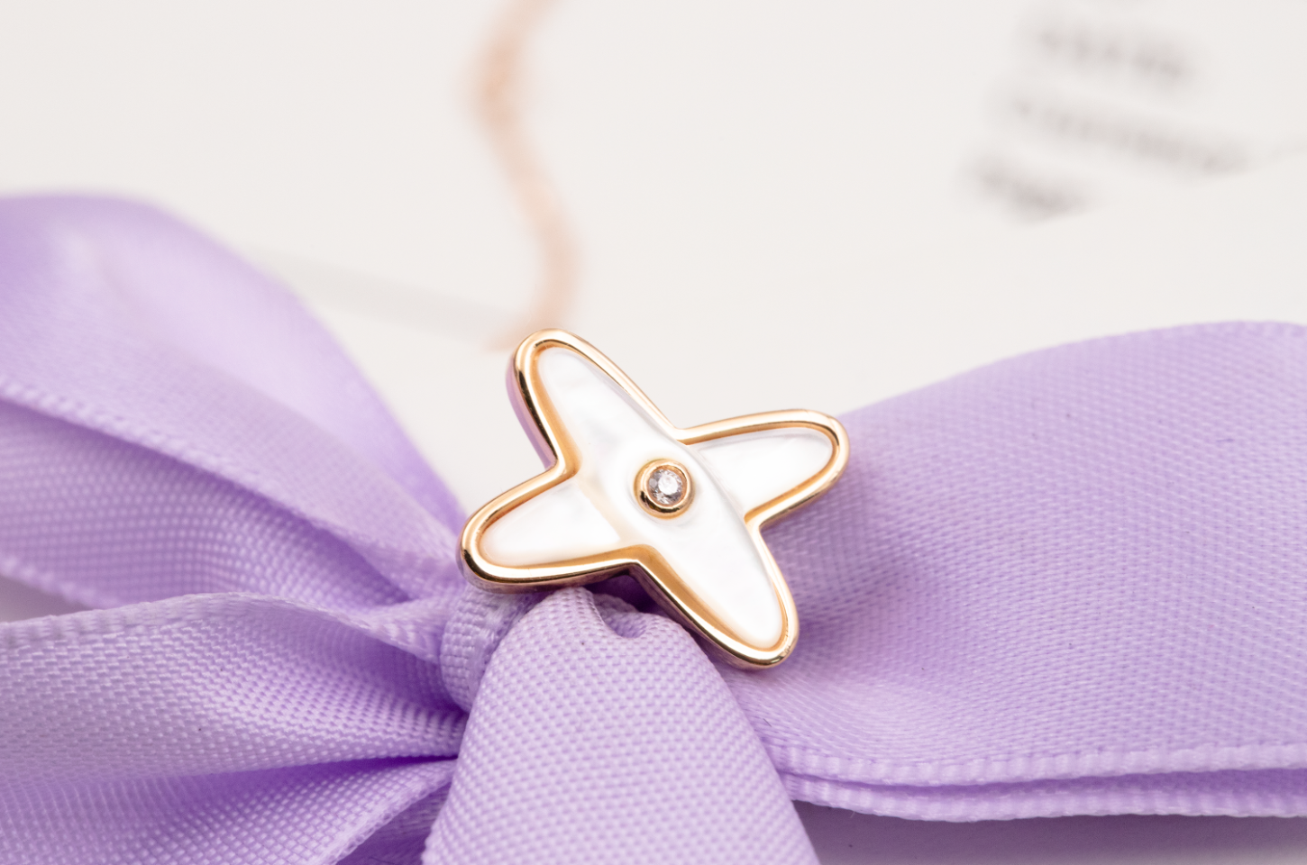 [⭐JeweliWhal]JEUX DE WHITE MOP ROSE GOLD DIAMOND EARRINGS