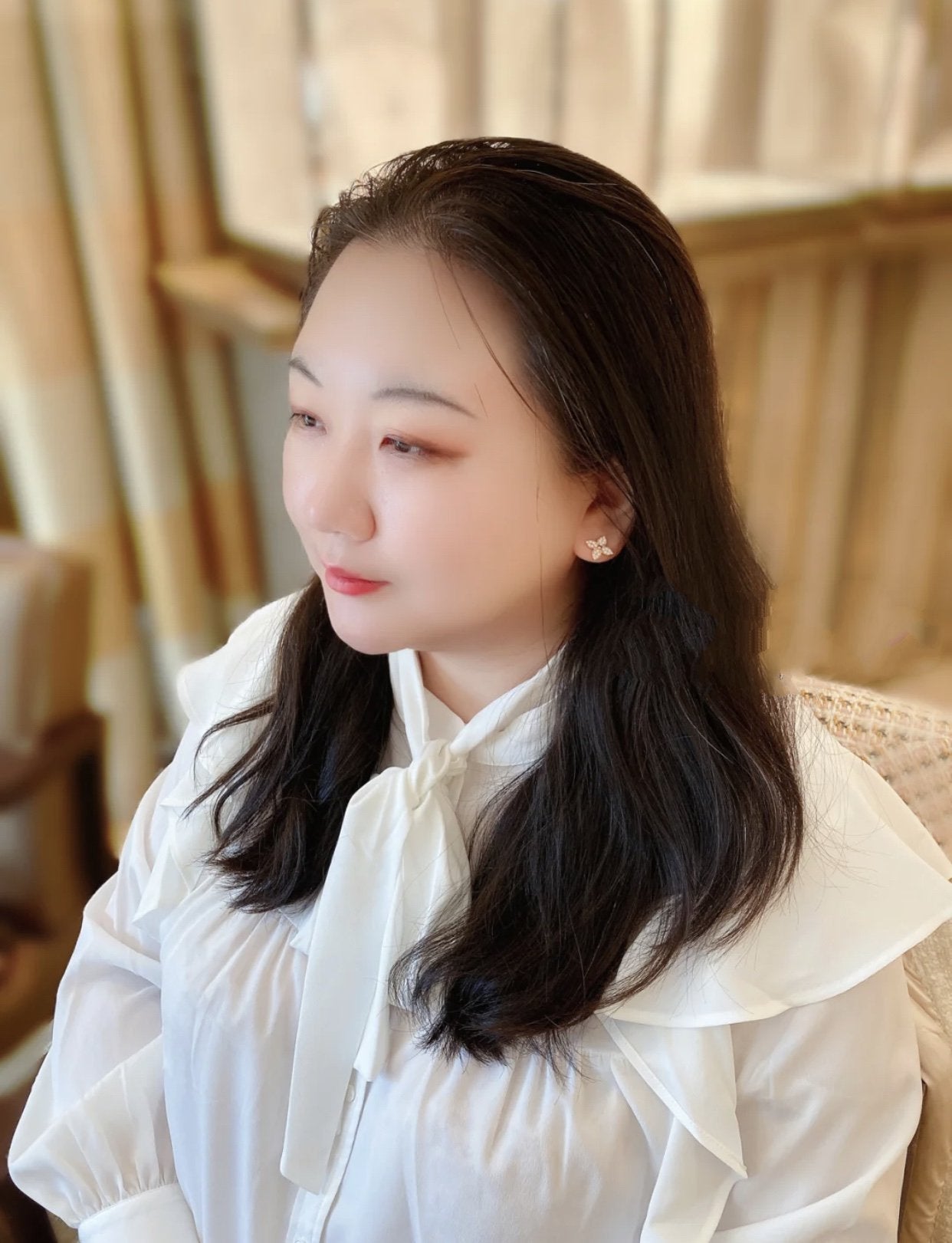 [⭐JeweliWhal]STAR BLOSSOM STUD EARRINGS PINK GOLD DIAMONDS