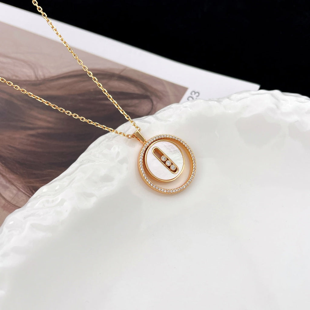 [⭐JeweliWhal]Demo MOVE MM NACRE BLANCHE DIAMOND NECKLACE